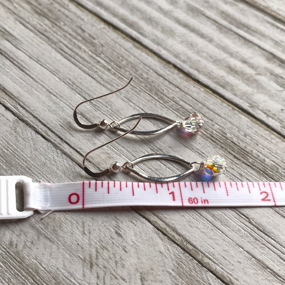 NEW Sterling Silver & Swarovski Crystal Earrings - Picture 5 of 8